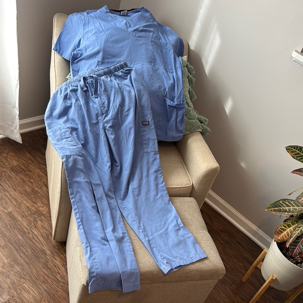 Blue mens scrub set